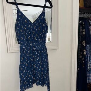Aqua Floral Blue Dress